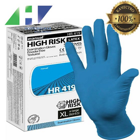 Перчатки латексные HIGH RISK, размер XL, сверхпрочные, упаковка 25пар